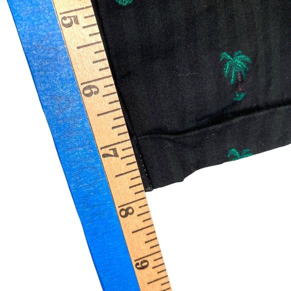 Scotch & Soda Shorts Mens 38 Blue Chino Cotton Embroidered Palm Trees Straight - Picture 9 of 13